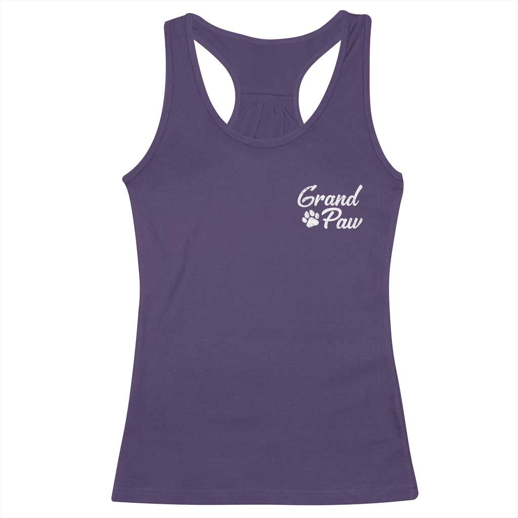 Grandpaw Racerback Tank Top Best Dog Grandpa Fathers Day Gift From Dog TS10 Purple Print Your Wear