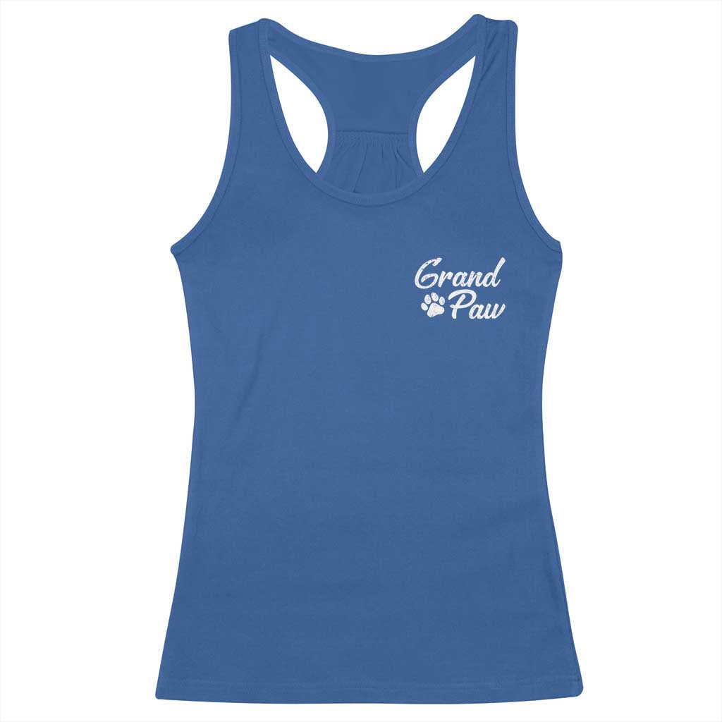 Grandpaw Racerback Tank Top Best Dog Grandpa Fathers Day Gift From Dog TS10 Royal Blue Print Your Wear