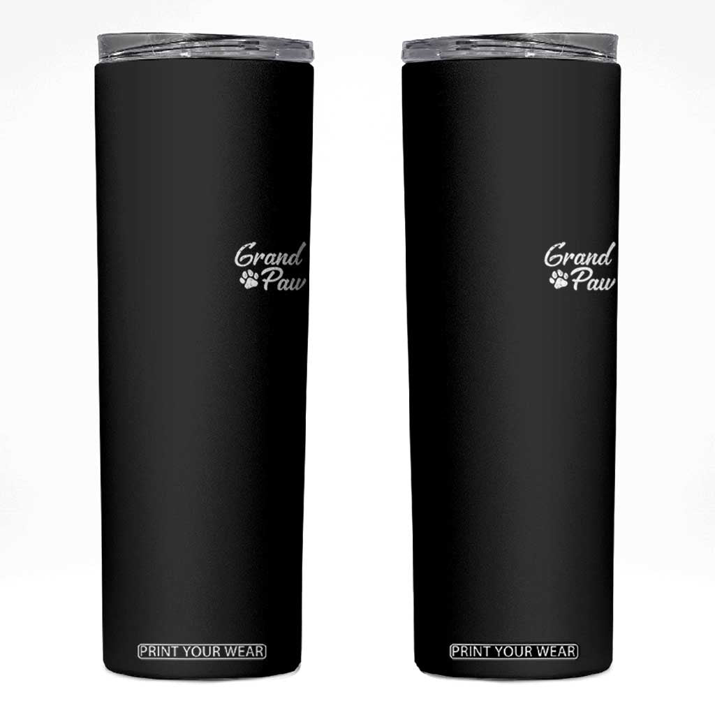 Grandpaw Skinny Tumbler Best Dog Grandpa Fathers Day Gift From Dog TS10 Black Print Your Wear