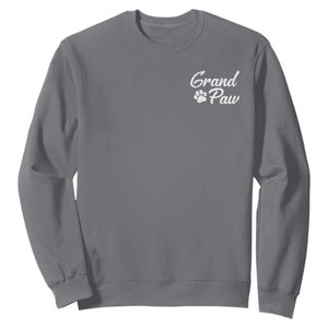 Grandpaw Sweatshirt Best Dog Grandpa Fathers Day Gift From Dog TS10 Charcoal Print Your Wear