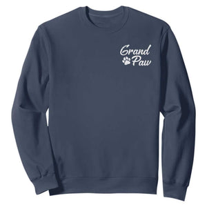 Grandpaw Sweatshirt Best Dog Grandpa Fathers Day Gift From Dog TS10 Navy Print Your Wear