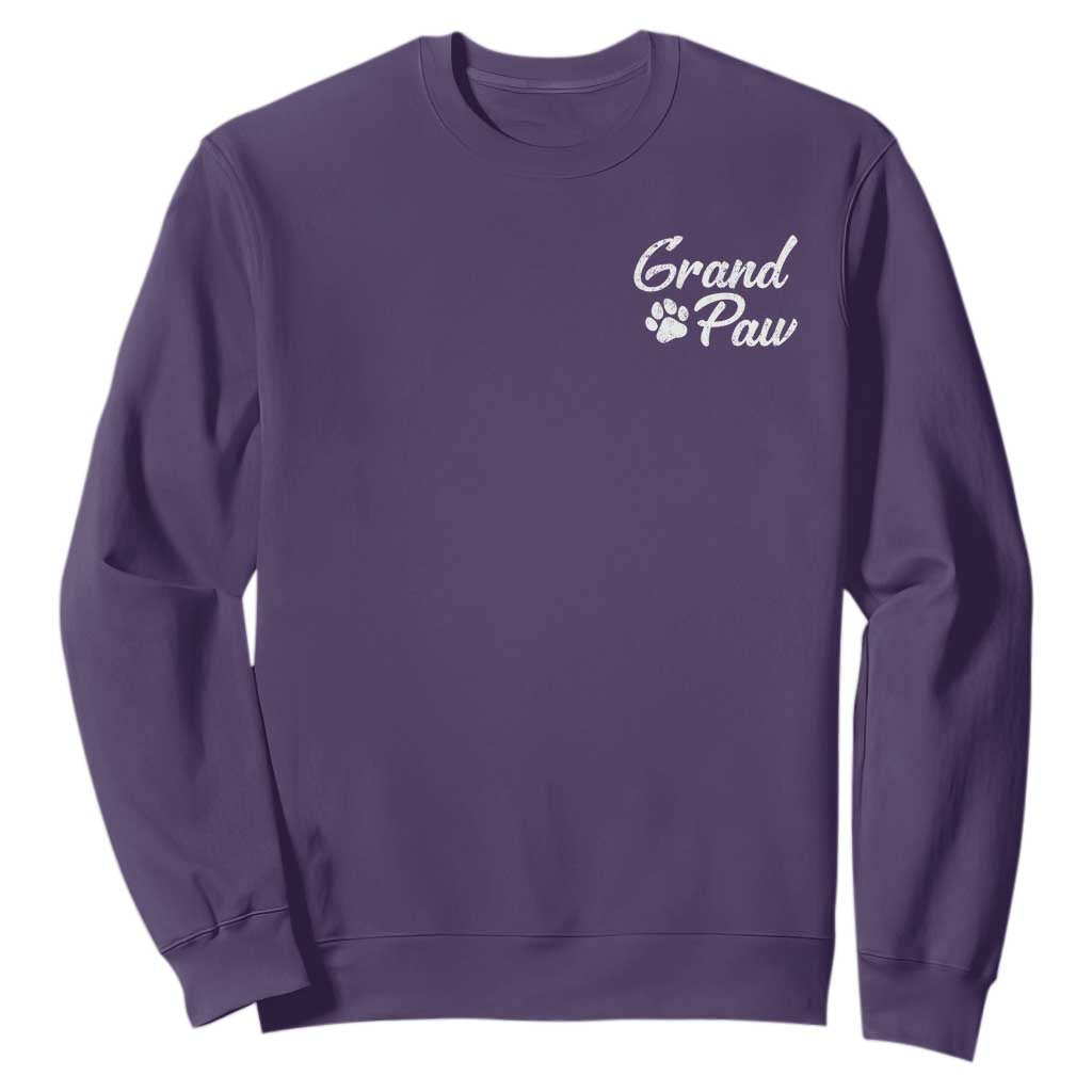 Grandpaw Sweatshirt Best Dog Grandpa Fathers Day Gift From Dog TS10 Purple Print Your Wear