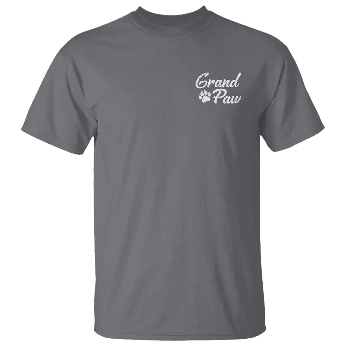 Grandpaw T Shirt Best Dog Grandpa Fathers Day Gift From Dog TS10 Charcoal Print Your Wear