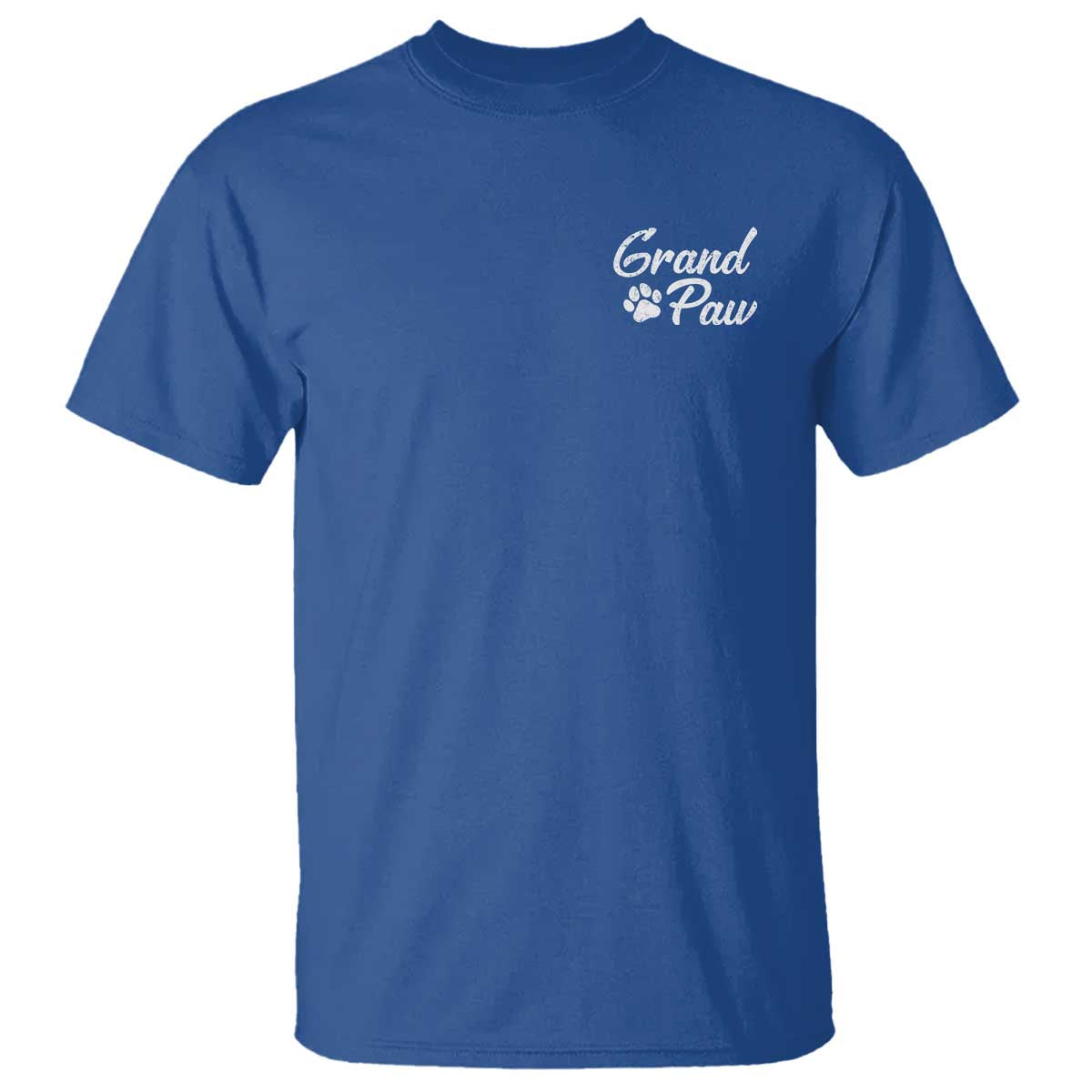 Grandpaw T Shirt Best Dog Grandpa Fathers Day Gift From Dog TS10 Royal Blue Print Your Wear