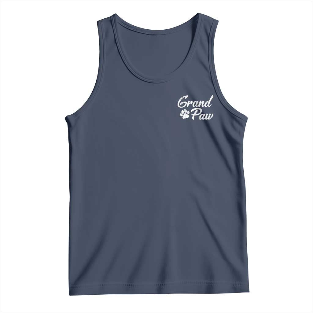 Grandpaw Tank Top Best Dog Grandpa Fathers Day Gift From Dog TS10 Navy Print Your Wear