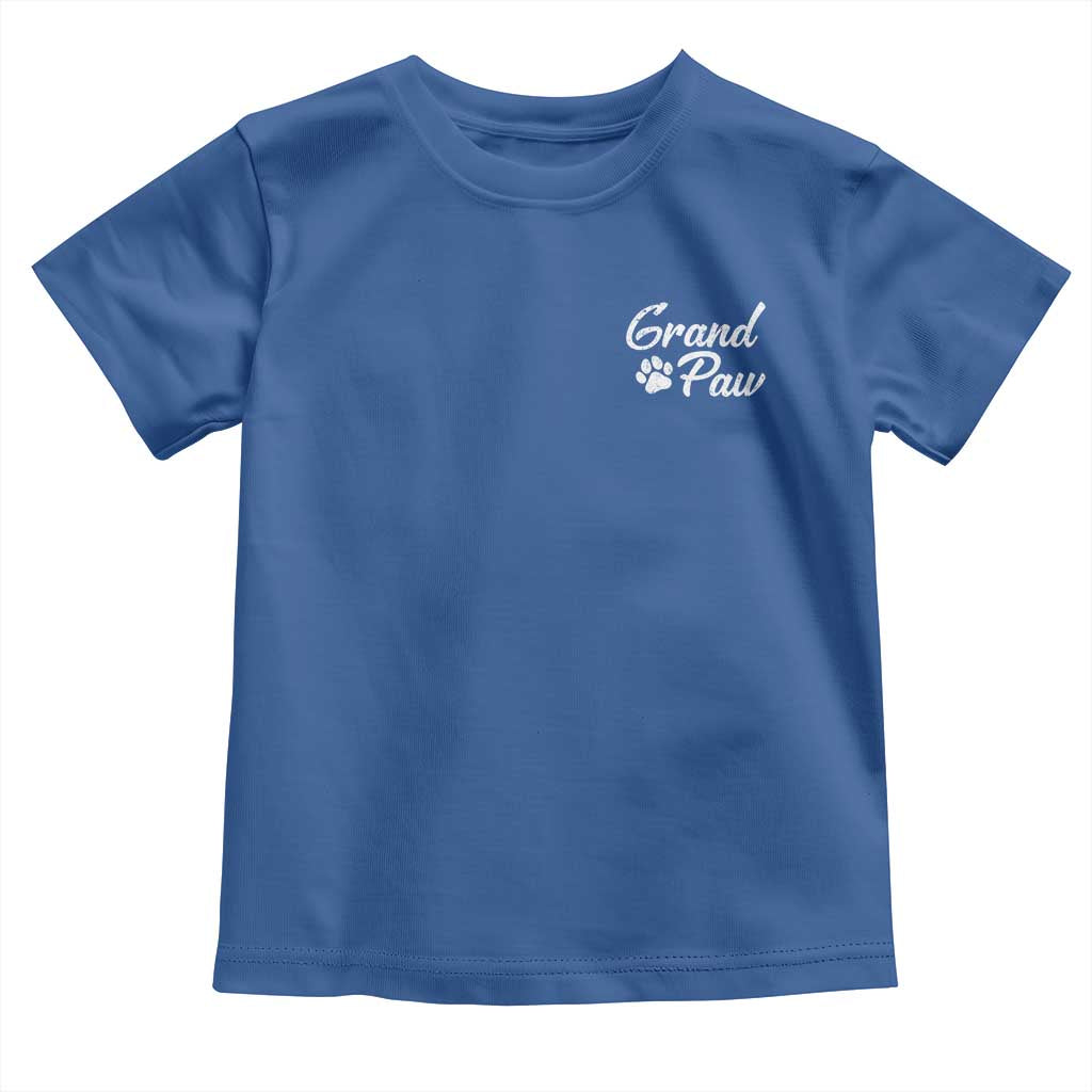 Grandpaw Toddler T Shirt Best Dog Grandpa Fathers Day Gift From Dog TS10 Royal Blue Print Your Wear