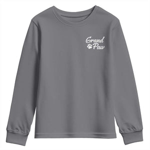 Grandpaw Youth Sweatshirt Best Dog Grandpa Fathers Day Gift From Dog TS10 Charcoal Print Your Wear