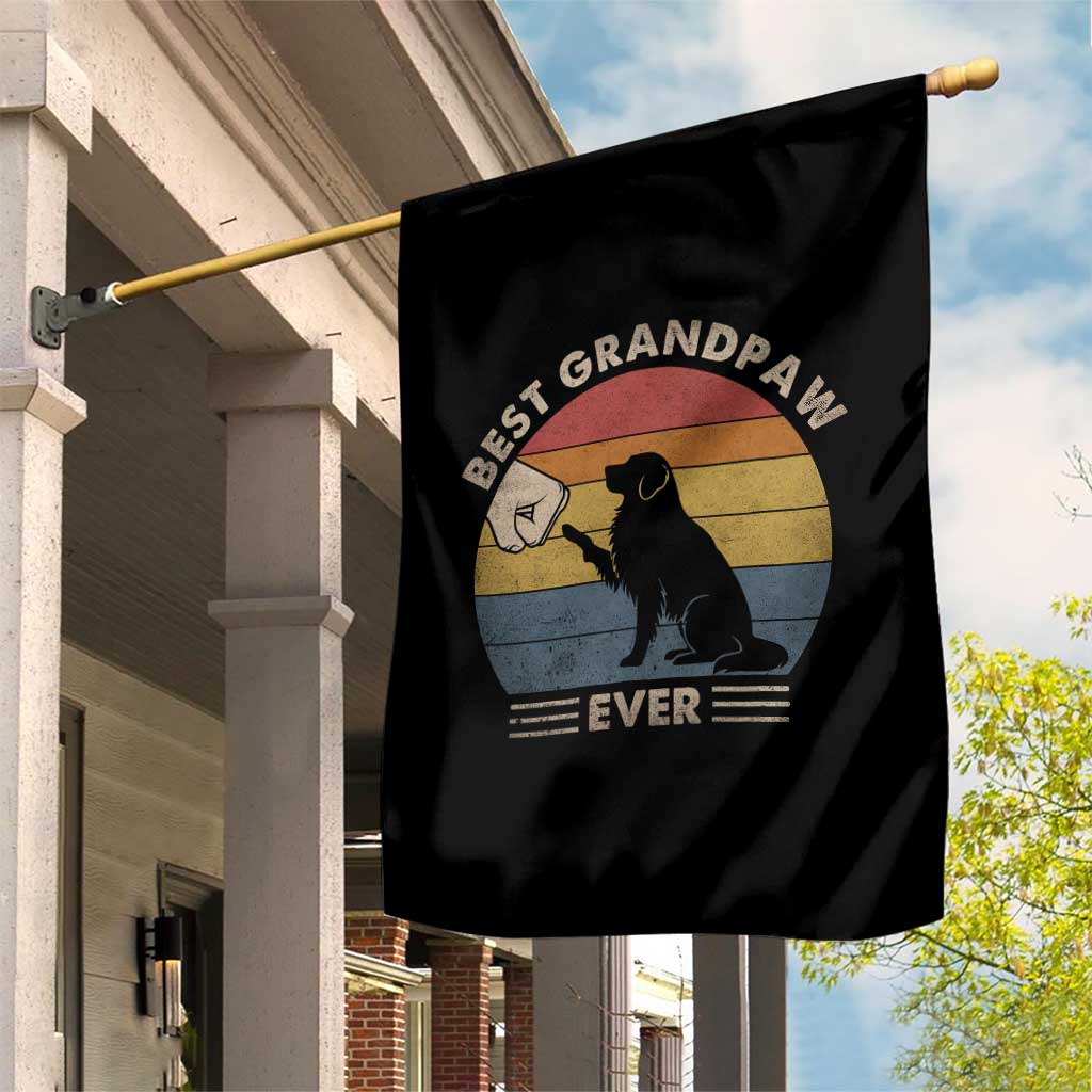 Best Grandpaw Ever Garden Flag Retro Dog Grandpa Fathers Day Gift From Dog TS10 Print Your Wear