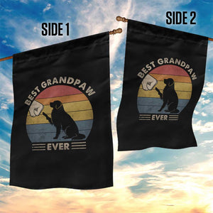 Best Grandpaw Ever Garden Flag Retro Dog Grandpa Fathers Day Gift From Dog TS10 Print Your Wear