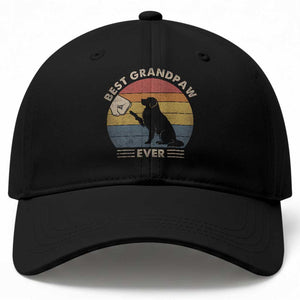 Best Grandpaw Ever Baseball Cap Retro Dog Grandpa Fathers Day Gift From Dog TS10 Print Your Wear