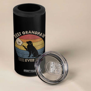 Best Grandpaw Ever 4 in 1 Can Cooler Tumbler Retro Dog Grandpa Fathers Day Gift From Dog TS10 Print Your Wear