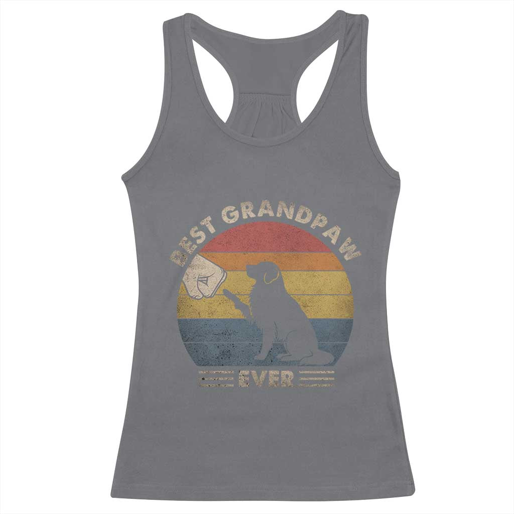 Best Grandpaw Ever Racerback Tank Top Retro Dog Grandpa Fathers Day Gift From Dog TS10 Charcoal Print Your Wear