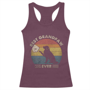 Best Grandpaw Ever Racerback Tank Top Retro Dog Grandpa Fathers Day Gift From Dog TS10 Maroon Print Your Wear