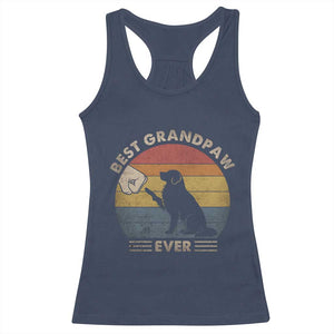 Best Grandpaw Ever Racerback Tank Top Retro Dog Grandpa Fathers Day Gift From Dog TS10 Navy Print Your Wear