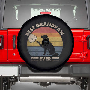 Best Grandpaw Ever Spare Tire Cover Retro Dog Grandpa Fathers Day Gift From Dog TS10 Black Print Your Wear