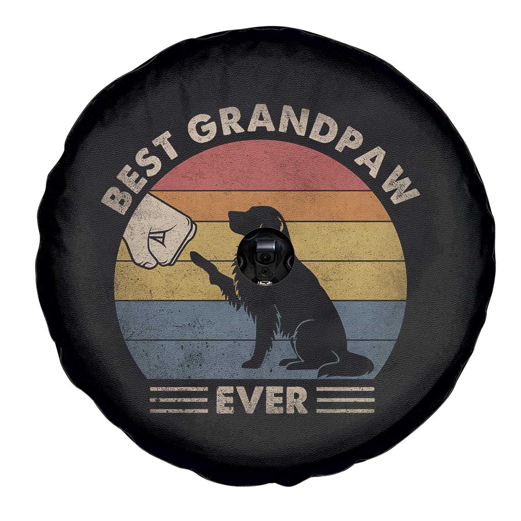 Best Grandpaw Ever Spare Tire Cover Retro Dog Grandpa Fathers Day Gift From Dog TS10 Print Your Wear