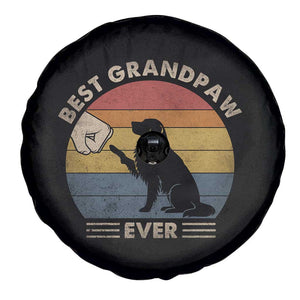 Best Grandpaw Ever Spare Tire Cover Retro Dog Grandpa Fathers Day Gift From Dog TS10 Print Your Wear