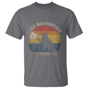 Best Grandpaw Ever T Shirt Retro Dog Grandpa Fathers Day Gift From Dog TS10 Charcoal Print Your Wear