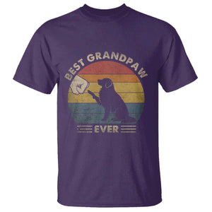 Best Grandpaw Ever T Shirt Retro Dog Grandpa Fathers Day Gift From Dog TS10 Purple Print Your Wear