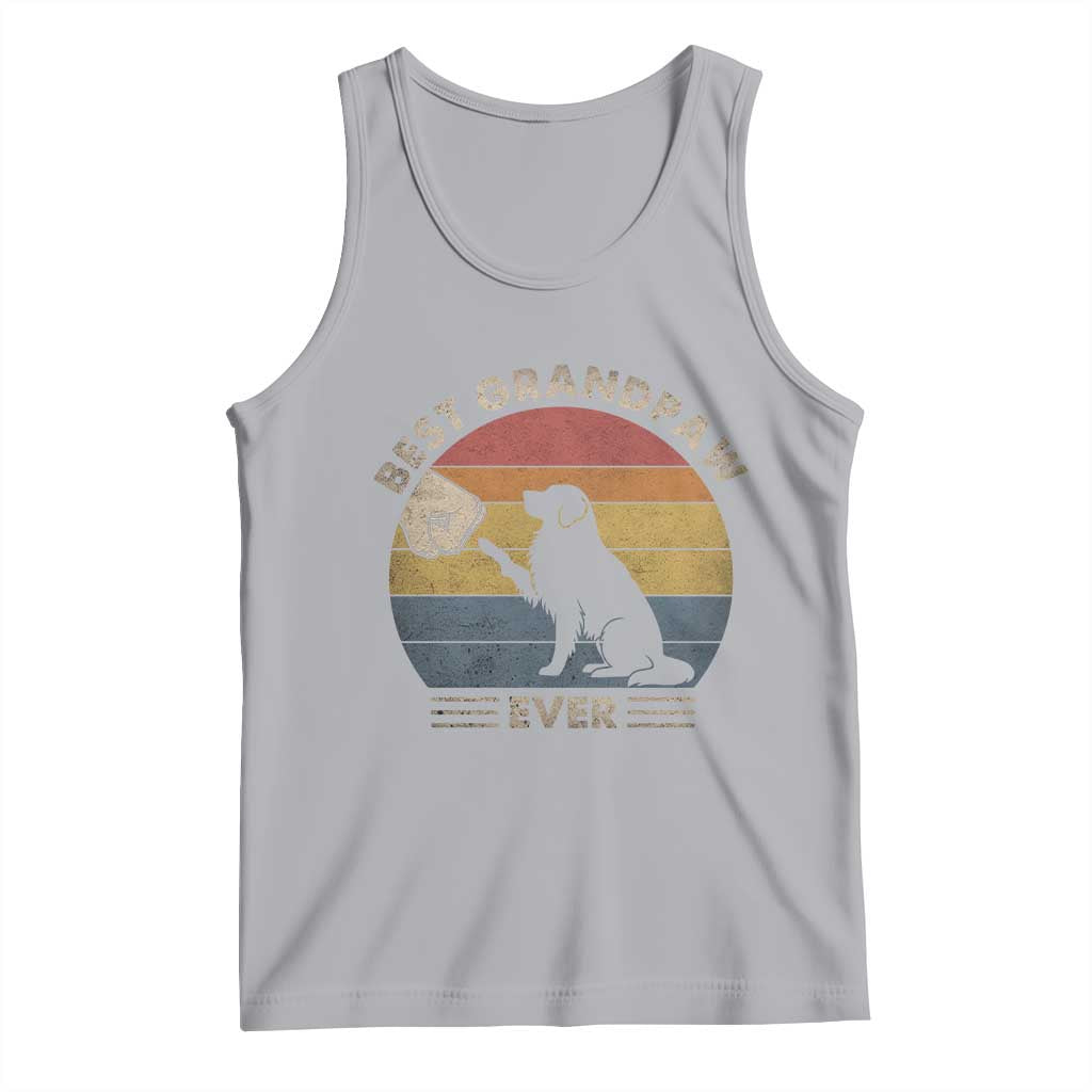 Best Grandpaw Ever Tank Top Retro Dog Grandpa Fathers Day Gift From Dog TS10 Athletic Heather Print Your Wear
