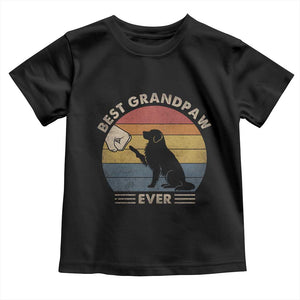 Best Grandpaw Ever Toddler T Shirt Retro Dog Grandpa Fathers Day Gift From Dog TS10 Black Print Your Wear