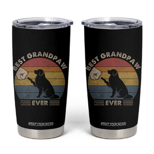 Best Grandpaw Ever Tumbler Cup Retro Dog Grandpa Fathers Day Gift From Dog TS10 Black Print Your Wear