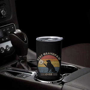Best Grandpaw Ever Tumbler Cup Retro Dog Grandpa Fathers Day Gift From Dog TS10 Print Your Wear