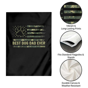 Best Dog Dad Ever Garden Flag Camo American Flag USA Fathers Day Gift for Dog Lovers TS10 Print Your Wear