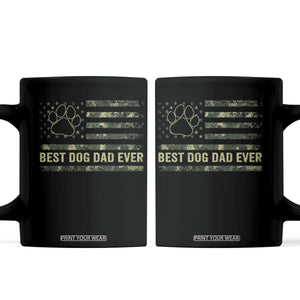 Best Dog Dad Ever Coffee Mug Camo American Flag USA Fathers Day Gift for Dog Lovers TS10 Black Print Your Wear