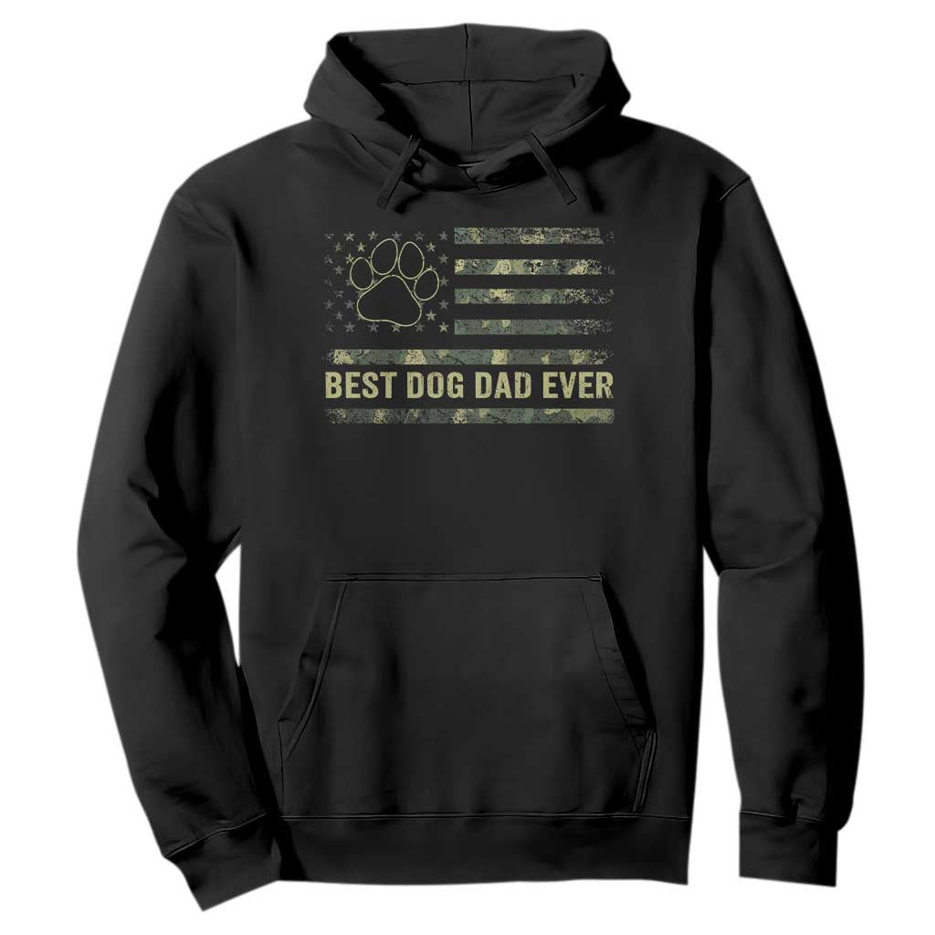 Best Dog Dad Ever Hoodie Camo American Flag USA Fathers Day Gift for Dog Lovers TS10 Black Print Your Wear