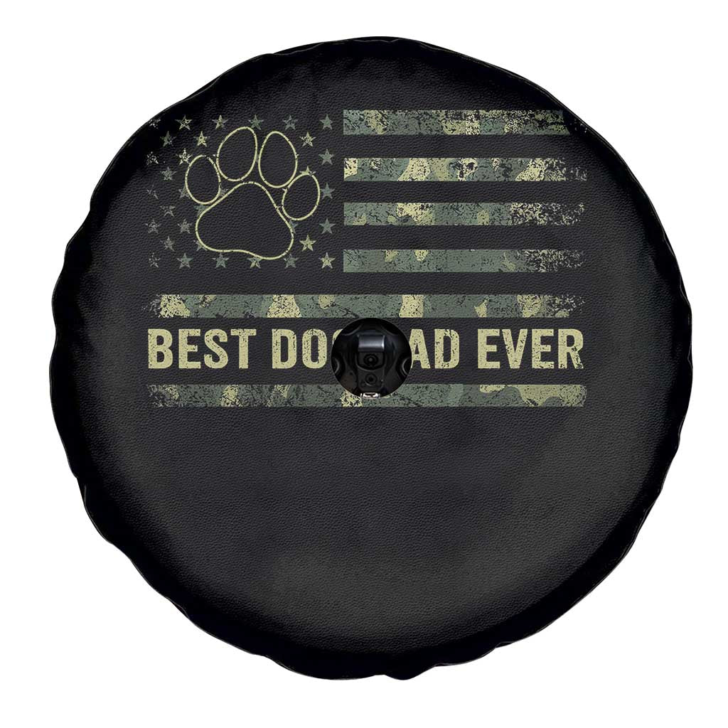 Best Dog Dad Ever Spare Tire Cover Camo American Flag USA Fathers Day Gift for Dog Lovers TS10 Print Your Wear