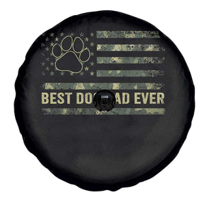 Best Dog Dad Ever Spare Tire Cover Camo American Flag USA Fathers Day Gift for Dog Lovers TS10 Print Your Wear