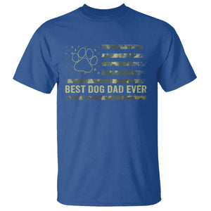 Best Dog Dad Ever T Shirt Camo American Flag USA Fathers Day Gift for Dog Lovers TS10 Royal Blue Print Your Wear