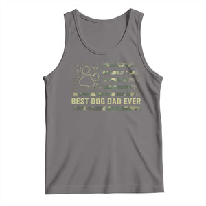 Best Dog Dad Ever Tank Top Camo American Flag USA Fathers Day Gift for Dog Lovers TS10 Deep Heather Print Your Wear
