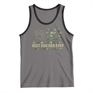 Best Dog Dad Ever Tank Top Camo American Flag USA Fathers Day Gift for Dog Lovers TS10 Deep Heather Black Print Your Wear