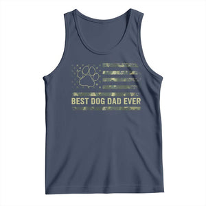 Best Dog Dad Ever Tank Top Camo American Flag USA Fathers Day Gift for Dog Lovers TS10 Navy Print Your Wear
