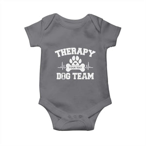 Personalized Therapy Dog Team Baby Onesie Custom Name TS10 Charcoal Print Your Wear