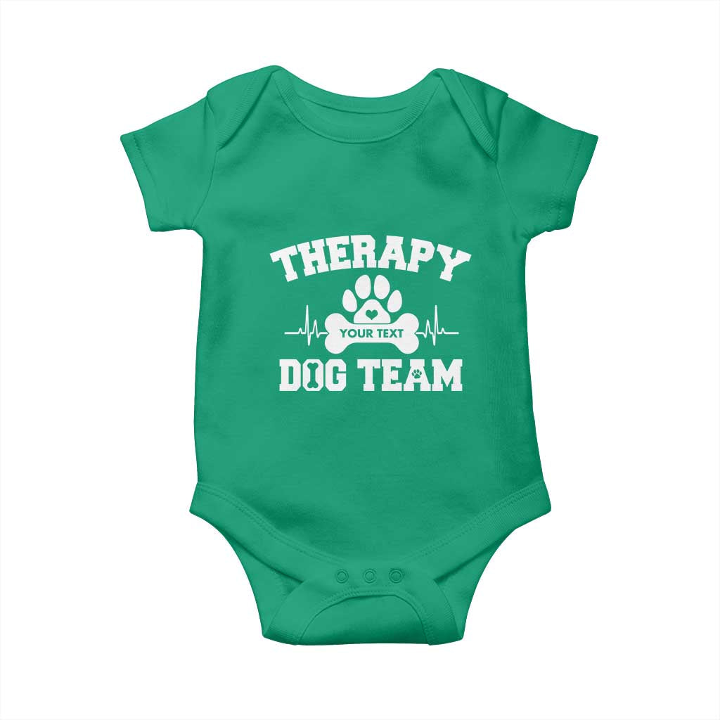 Personalized Therapy Dog Team Baby Onesie Custom Name TS10 Irish Green Print Your Wear