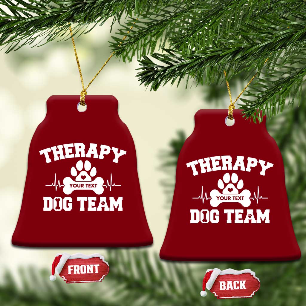 Personalized Therapy Dog Team Ceramic Ornament Custom Name TS10 Print Your Wear