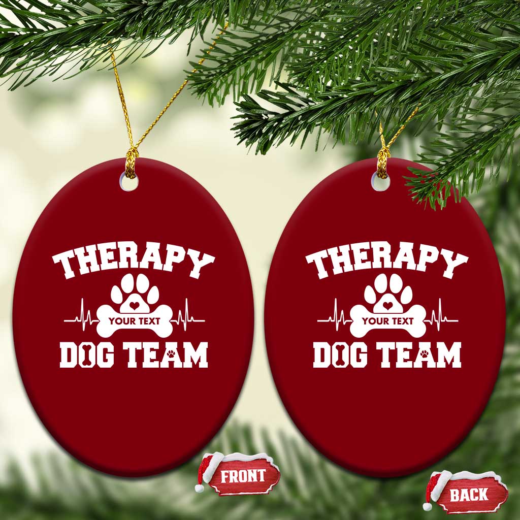 Personalized Therapy Dog Team Ceramic Ornament Custom Name TS10 Print Your Wear