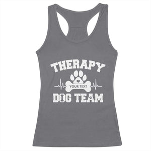 Personalized Therapy Dog Team Racerback Tank Top Custom Name TS10 Charcoal Print Your Wear