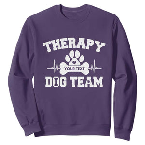 Personalized Therapy Dog Team Sweatshirt Custom Name TS10 Purple Print Your Wear