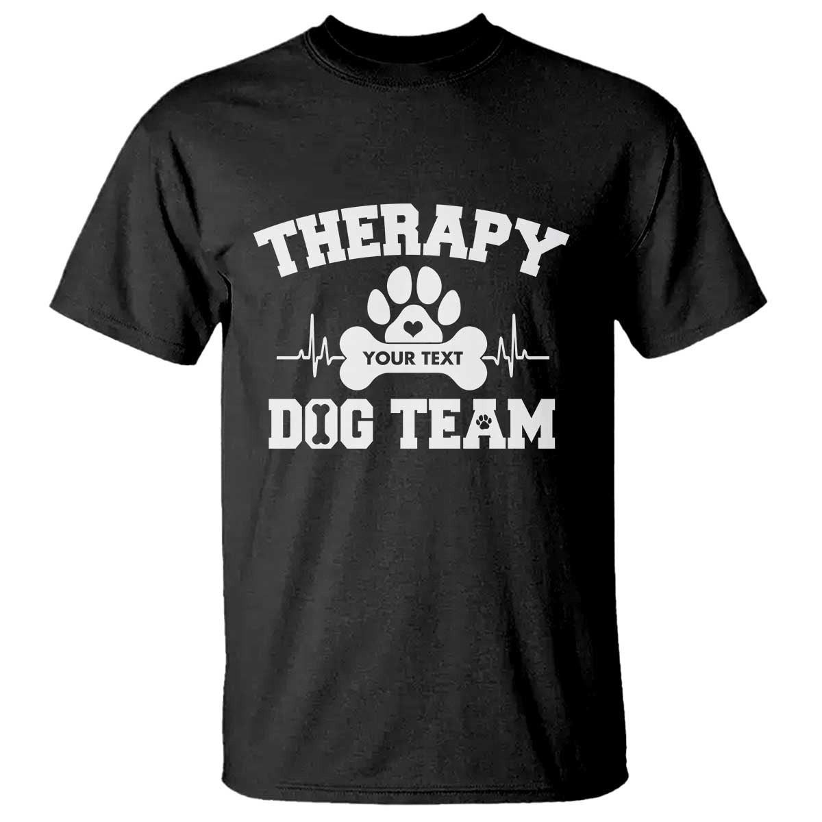 Personalized Therapy Dog Team T Shirt Custom Name TS10 Black Print Your Wear