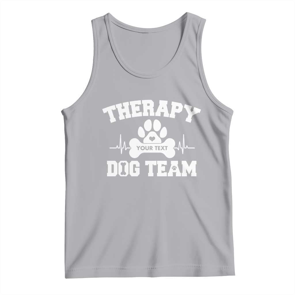 Personalized Therapy Dog Team Tank Top Custom Name TS10 Athletic Heather Print Your Wear
