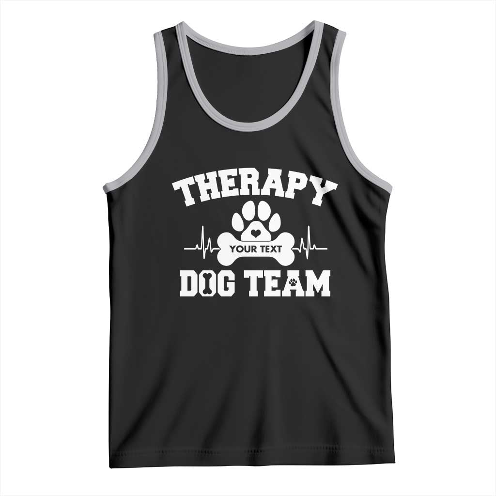 Personalized Therapy Dog Team Tank Top Custom Name TS10 Black Athletic Heather Print Your Wear