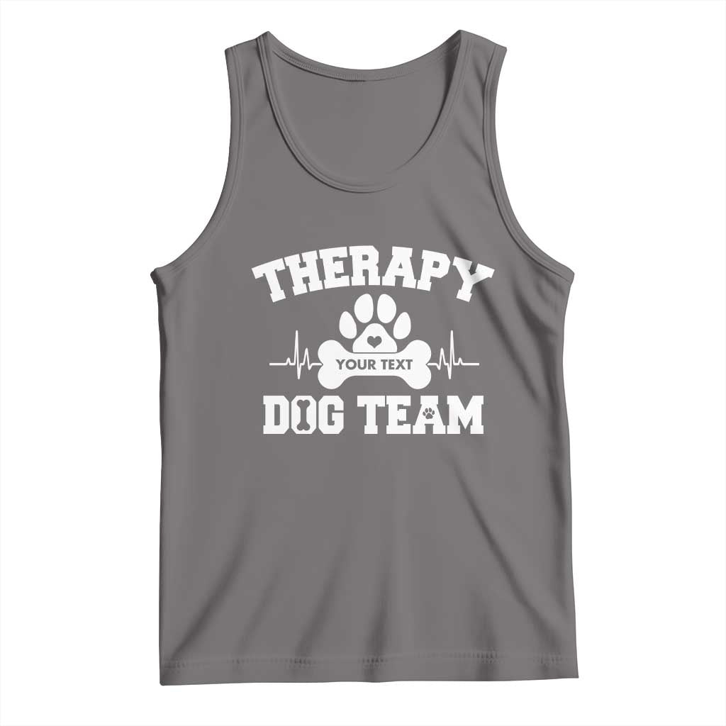 Personalized Therapy Dog Team Tank Top Custom Name TS10 Deep Heather Print Your Wear