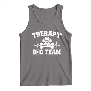 Personalized Therapy Dog Team Tank Top Custom Name TS10 Deep Heather Print Your Wear