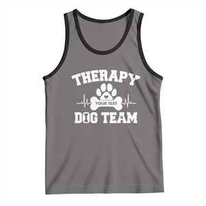 Personalized Therapy Dog Team Tank Top Custom Name TS10 Deep Heather Black Print Your Wear