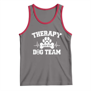 Personalized Therapy Dog Team Tank Top Custom Name TS10 Deep Heather Red Print Your Wear