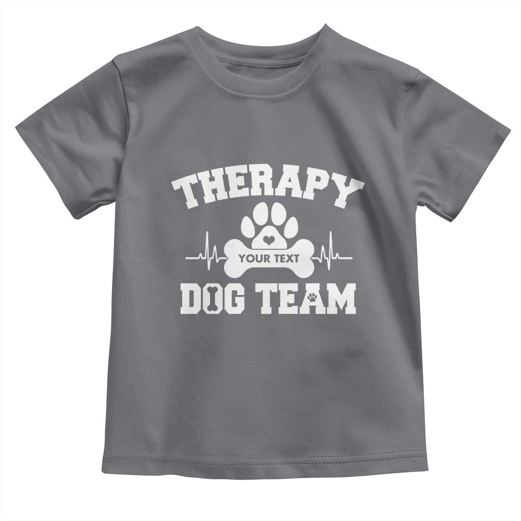 Personalized Therapy Dog Team Toddler T Shirt Custom Name TS10 Charcoal Print Your Wear